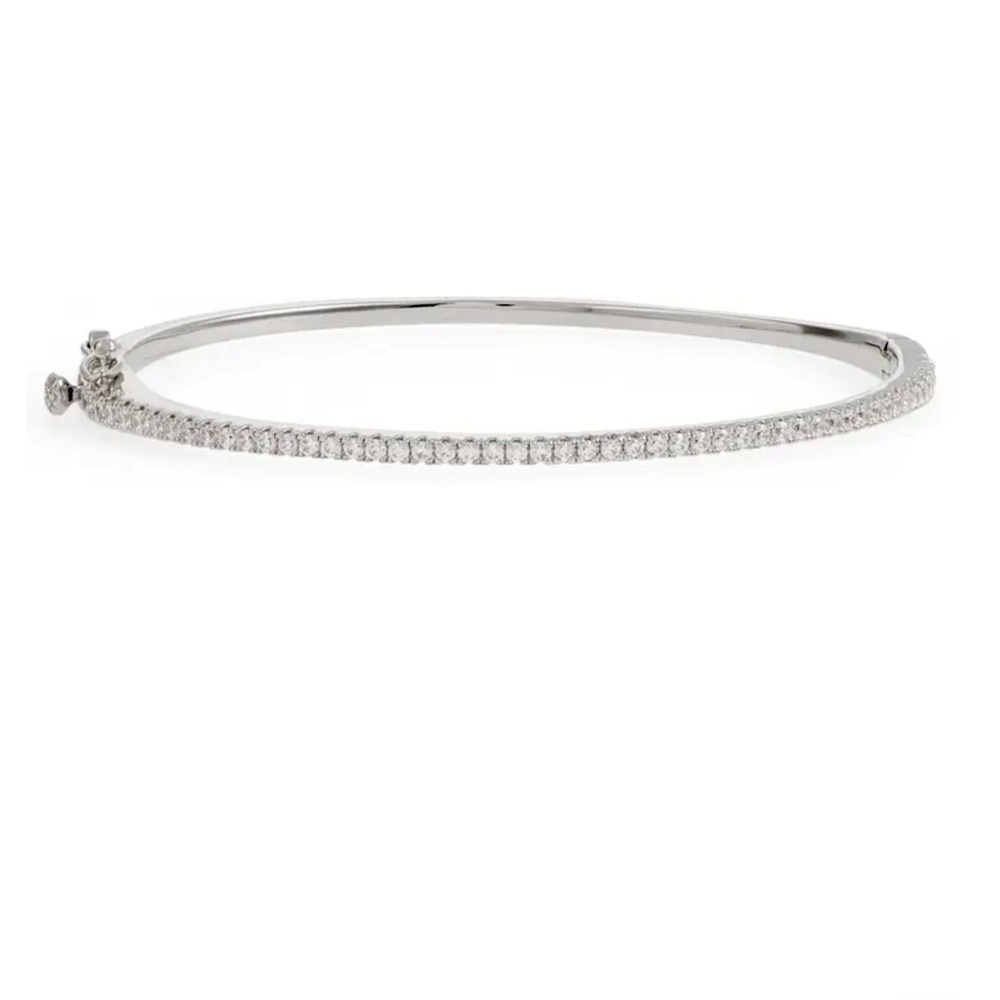 Nordstrom Delicate Cubic Zirconia hinged bangle bracelet